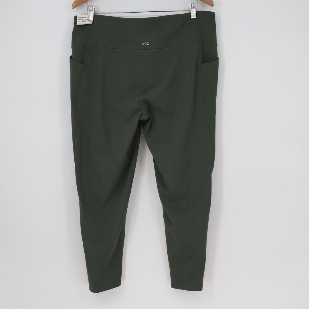 DSG Momentum 7/8 Legging Womens XXL Muted Olive High Rise Pockets