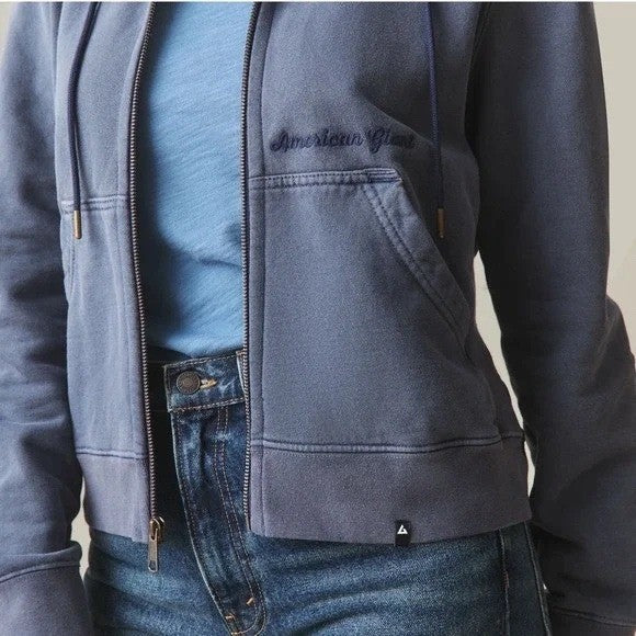 American Giant Women's Vintage Wash Relaxed Classic Full Zip 2.0 Size S