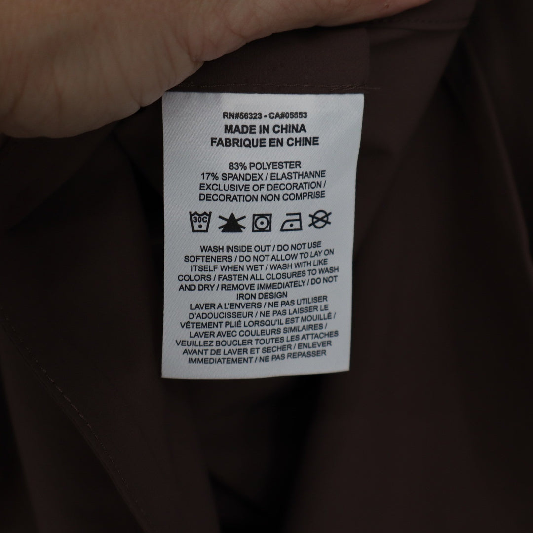 Nike 24.7 Dri-FIT Brown Long Sleeve Snap Button Up Shirt Mens Medium
