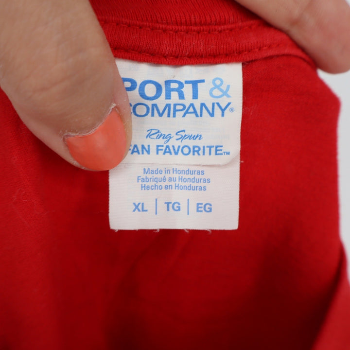Port & Company Philadelphia Baseball Red Cropped Graphic Tee XL