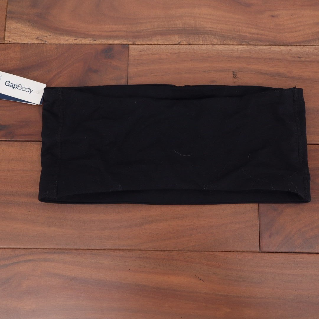 Gap GapBody Super Stretch Bandeau Bralette Bra Womens XS Black Nylon Strapless