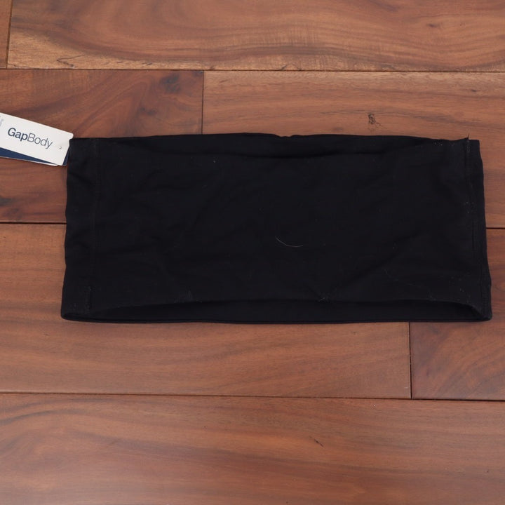Gap GapBody Super Stretch Bandeau Bralette Bra Womens XS Black Nylon Strapless