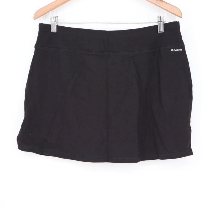 Athletic Works Womens Black DriWorks Active Skort Size L 12-14 Built-in Shorts