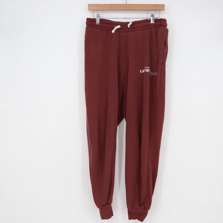 Gymshark Lifting Club Burgundy Joggers Sweatpants Size M