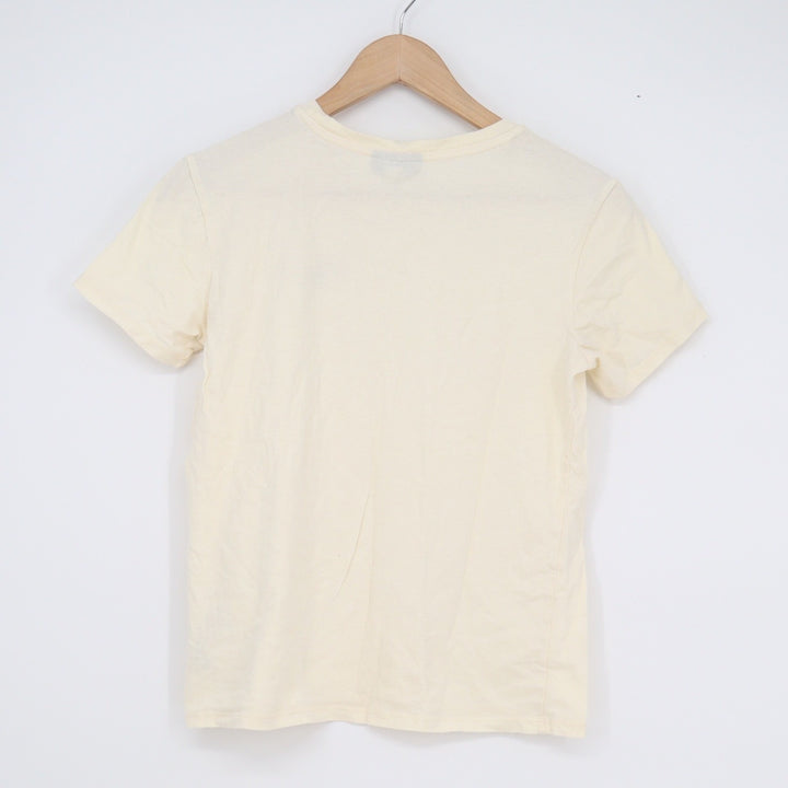Topshop Cream Embroidered Zebra Cotton T-Shirt Tall Size 4 US