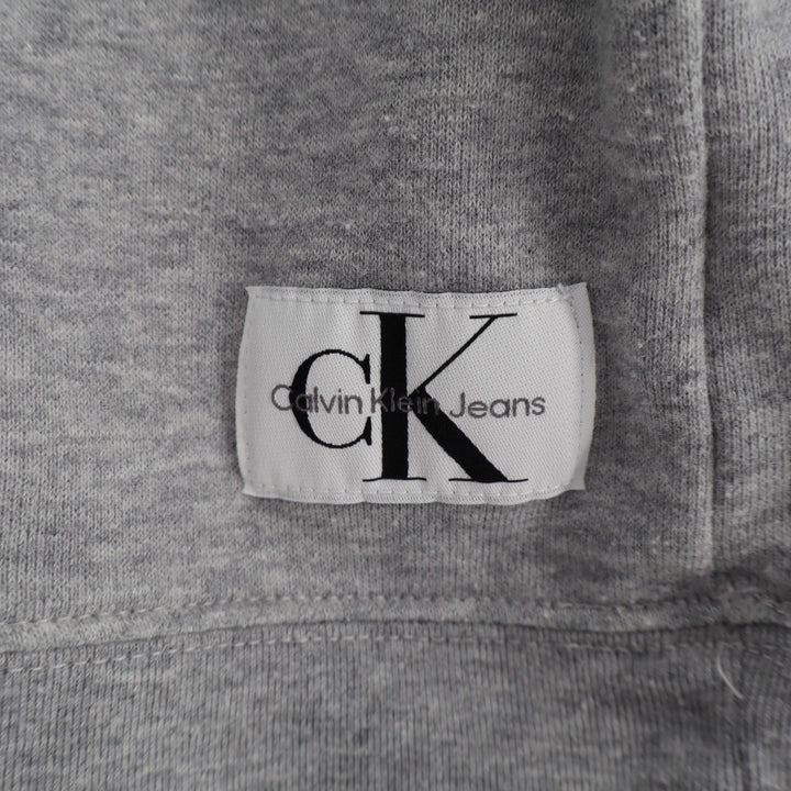 Calvin Klein Jeans Hoodie Womens Large Heather Gray Cotton Long Sleeve Pullover