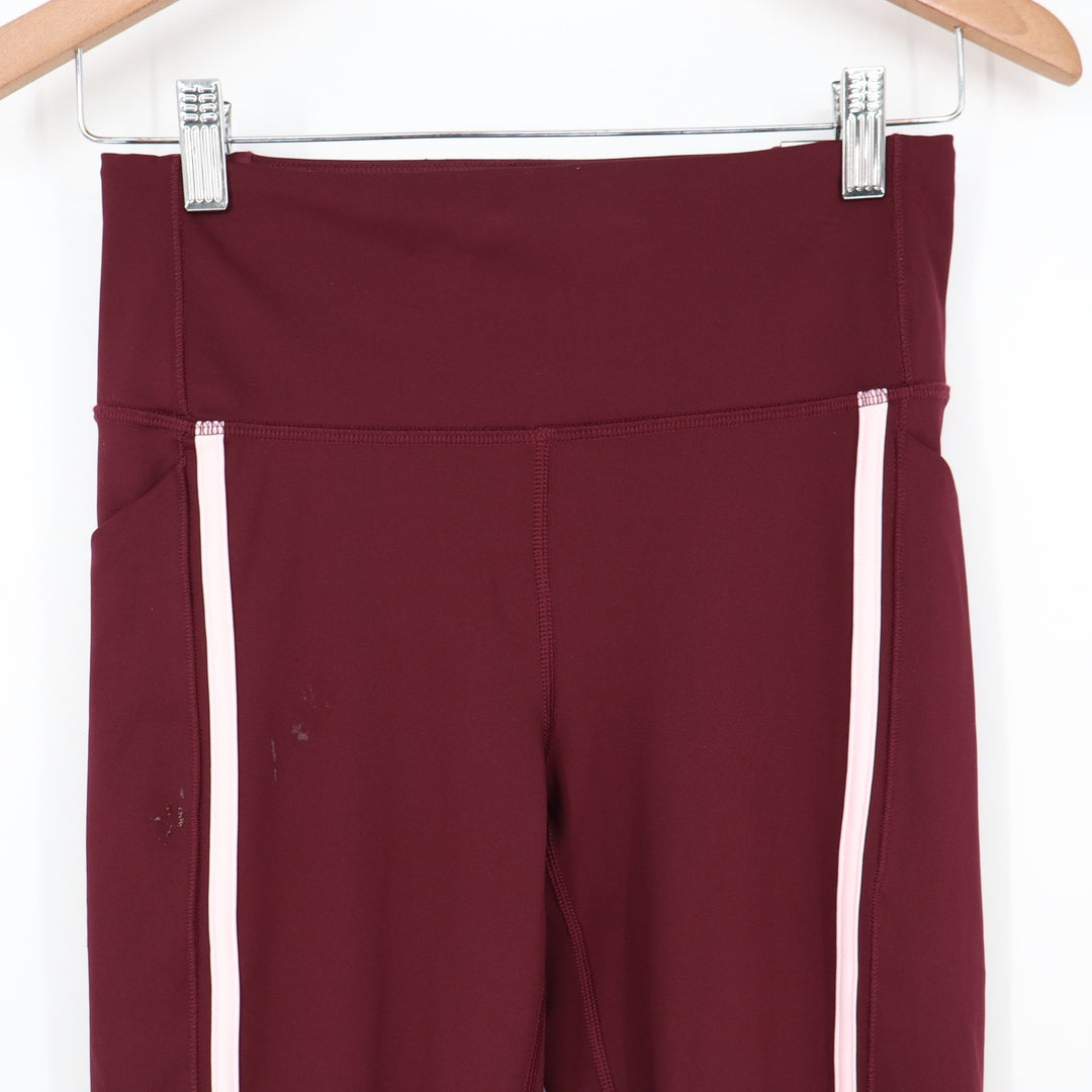 DSG Womens Activate 7/8 Leggings Team Burgundy High Rise Side Pocket Size M NWT