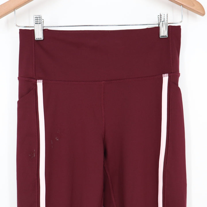 DSG Womens Activate 7/8 Leggings Team Burgundy High Rise Side Pocket Size M NWT