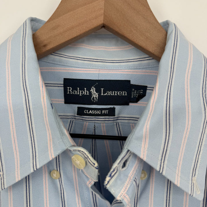 Ralph Lauren Dress Shirt Mens 16.5 Multicolor Striped Classic Fit Button Down