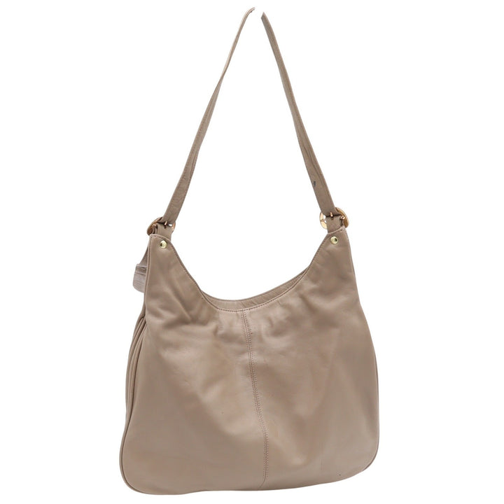 Brio Shoulder Bag Womens OS Hobo Tan Leather Gold Hardware Good