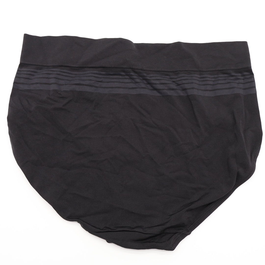 Warners No Pinching, No Problems Seamless Brief Panty Womens XL Black High Waist