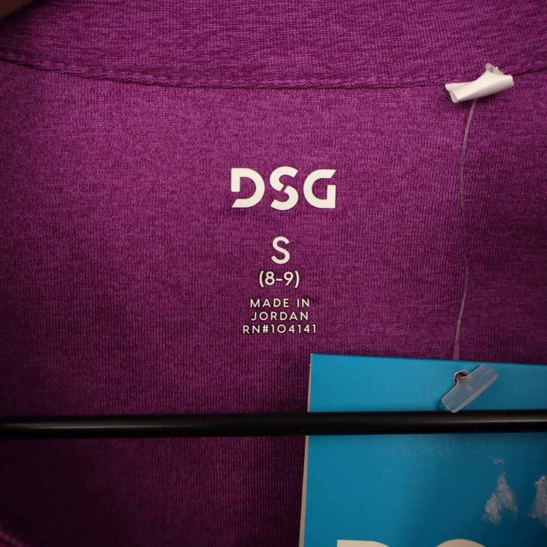 DSG Girls Movement LS 1/4 Zip Pullover Vibrant Violet Heather Size S 8-9
