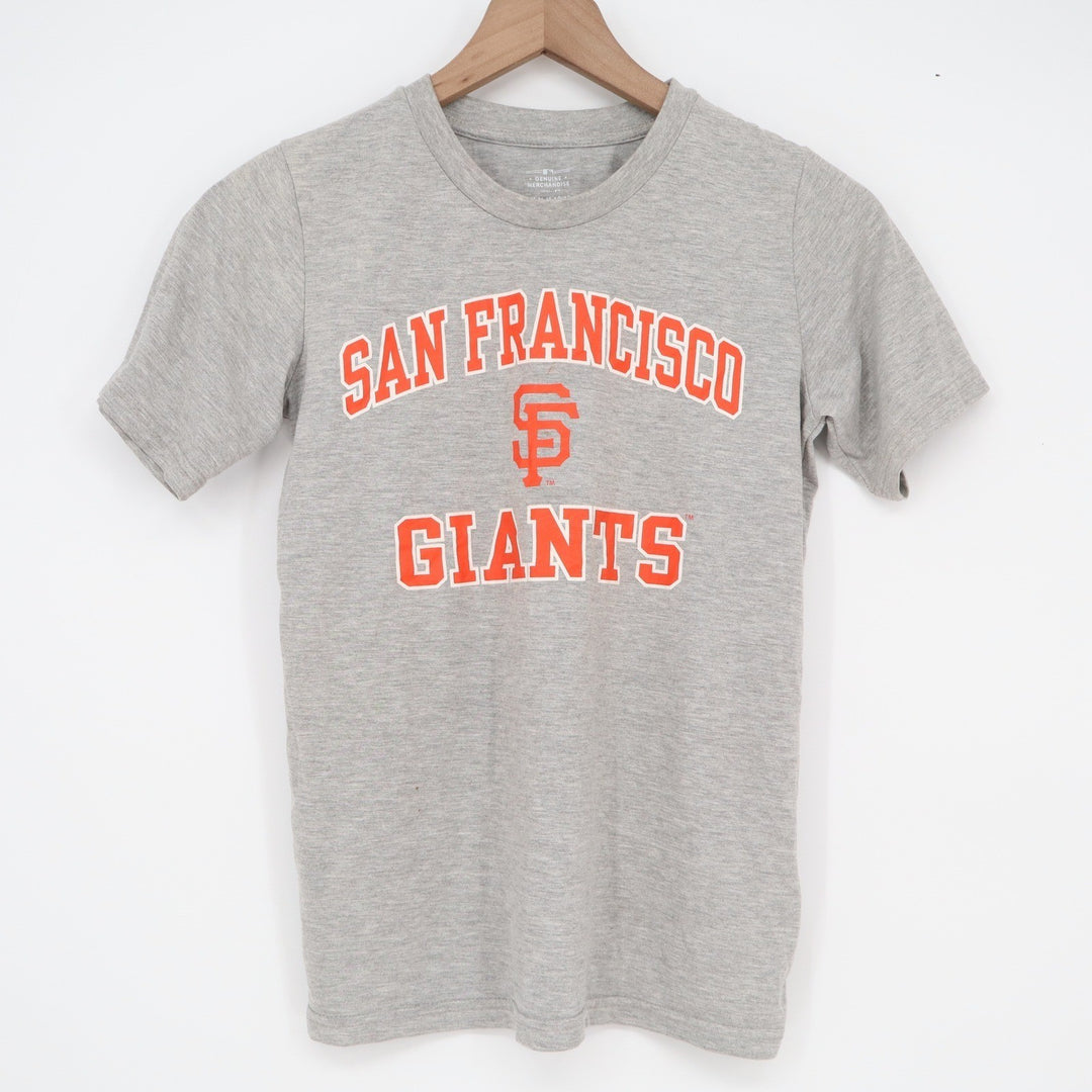 MLB San Francisco Giants Youth Medium Gray Graphic T-Shirt Gen2 10/12 SF Logo