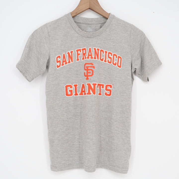 MLB San Francisco Giants Youth Medium Gray Graphic T-Shirt Gen2 10/12 SF Logo