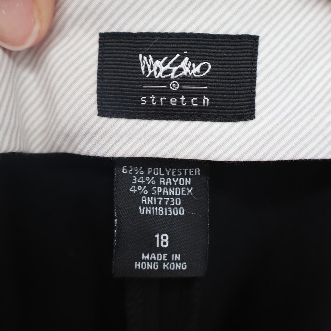 Mossimo Pants Womens 18 Stretch Black Cropped Career Trousers Excellent