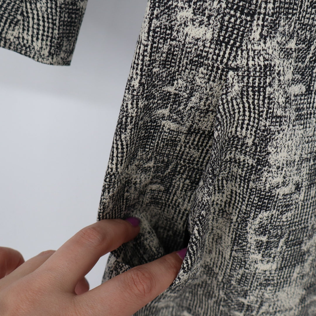 MM.LaFleur Etsuko Sheath Dress Womens 6 Multi Crackle pattern Cotton Stretch