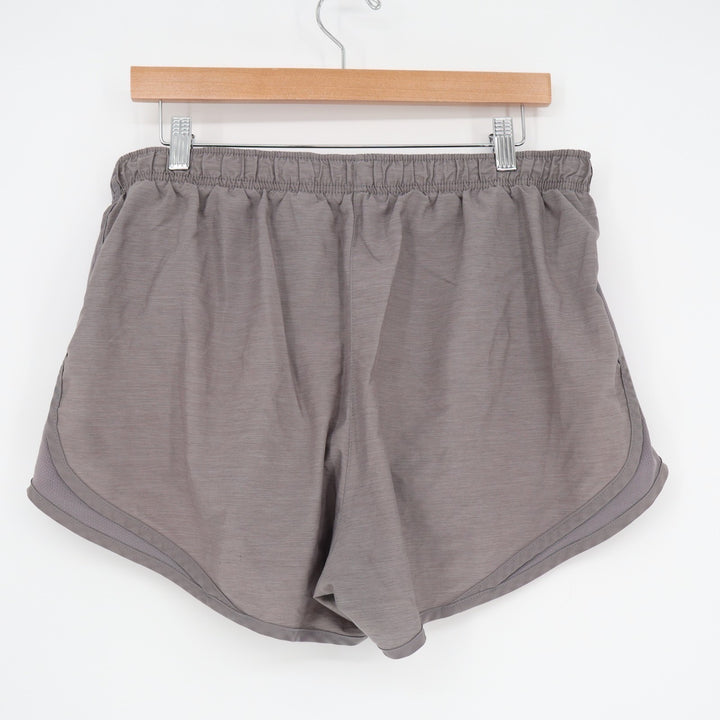 Nike Dri Fit Running Shorts Womens XL Gray Space Dye High Rise Elastic Waist