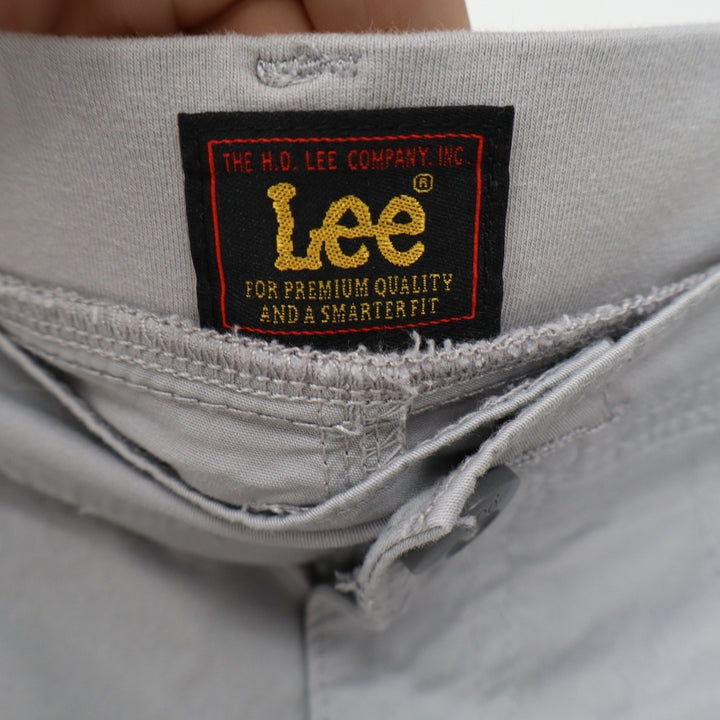 Lee Womens Gray Cotton Stretch Cargo Shorts Size 12 Medium Utility