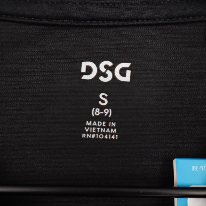 DSG Boys Movement Tee Pure Black Athletic Shirt Size S 8-9 Moisture Wicking NEW