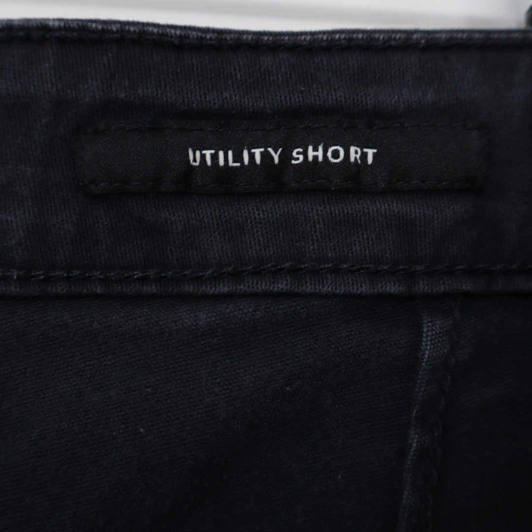 Jones New York Utility Shorts Dark Navy Blue Size 16 Mid Rise Cargo Style Cotton