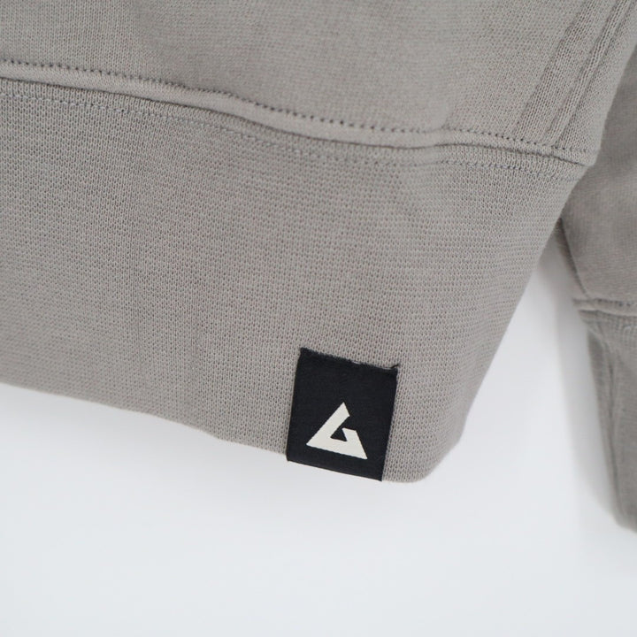 American Giant Hoodie Mens Small Gray Logo Fleece Lined Cotton Kangaroo Pocket