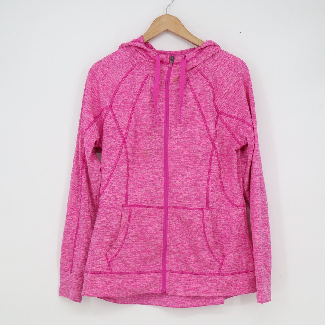 Champion Duo Dry Womens Pink Heather Full Zip Hoodie Jacket Size M