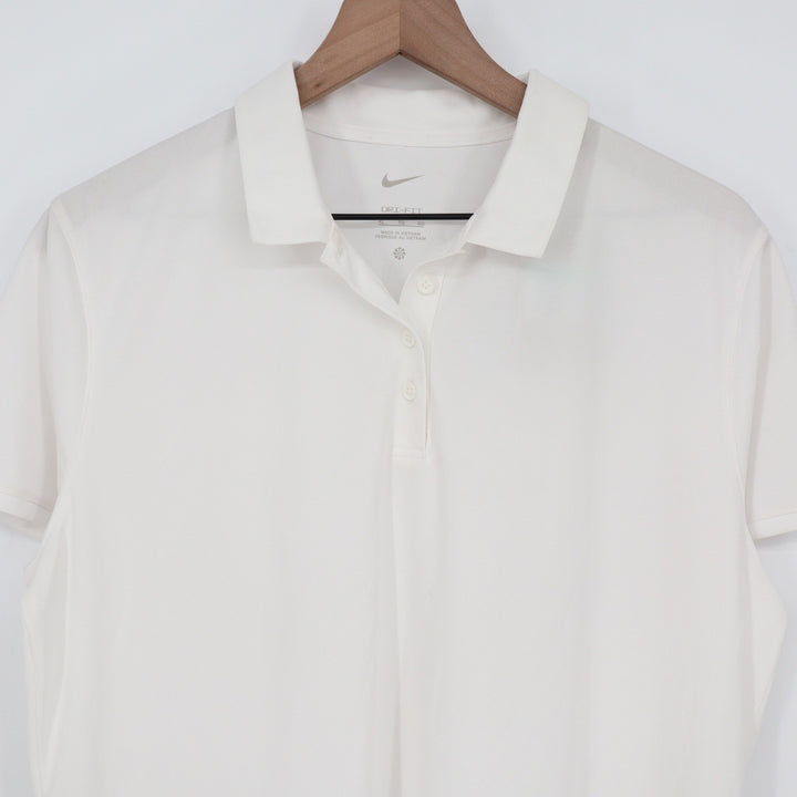 Nike Womens Dri-FIT Golf Polo Shirt White XL Short Sleeve Collared