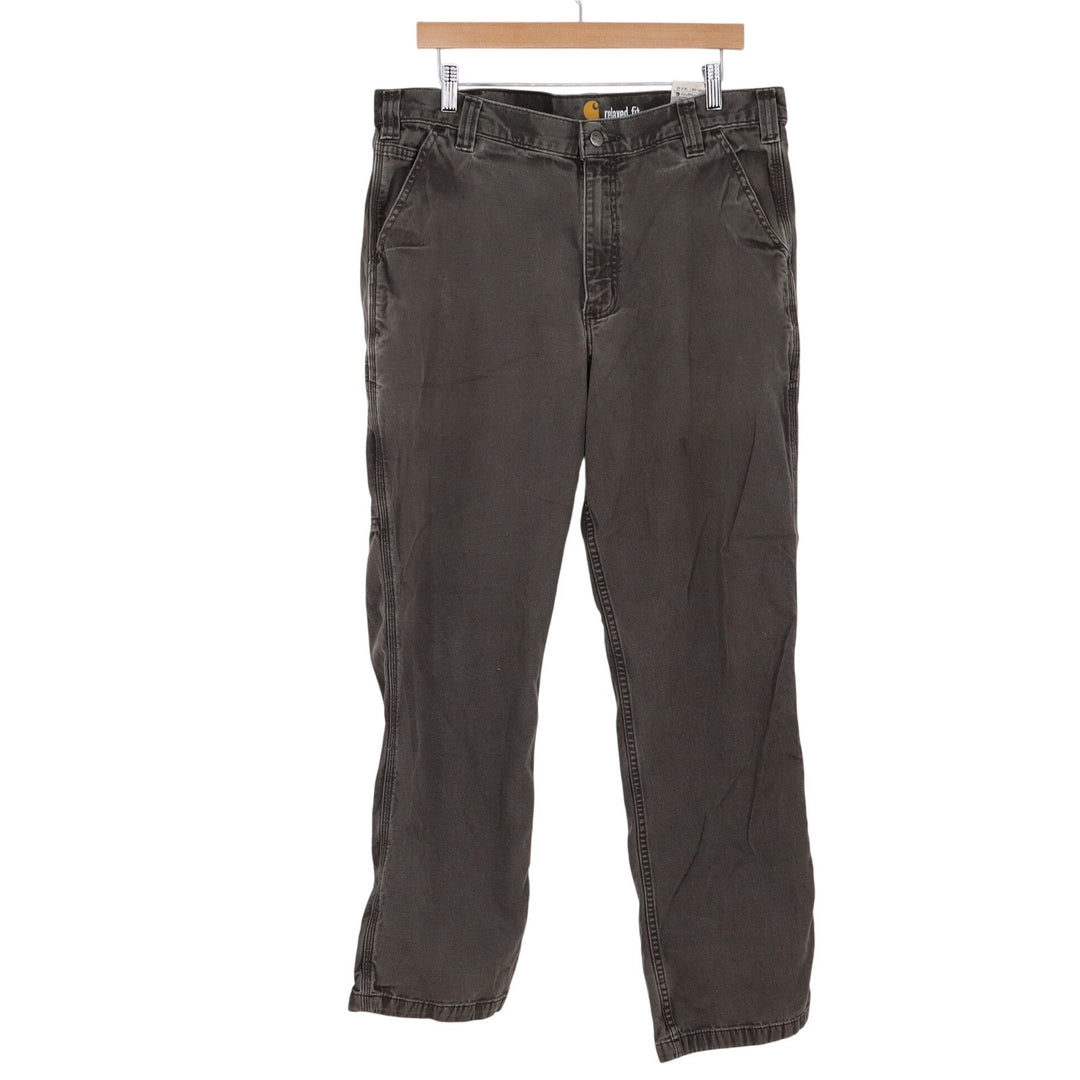 Carhartt Mens Relaxed Fit Canvas Work Pants Grey 36x32 Carpenter Utility