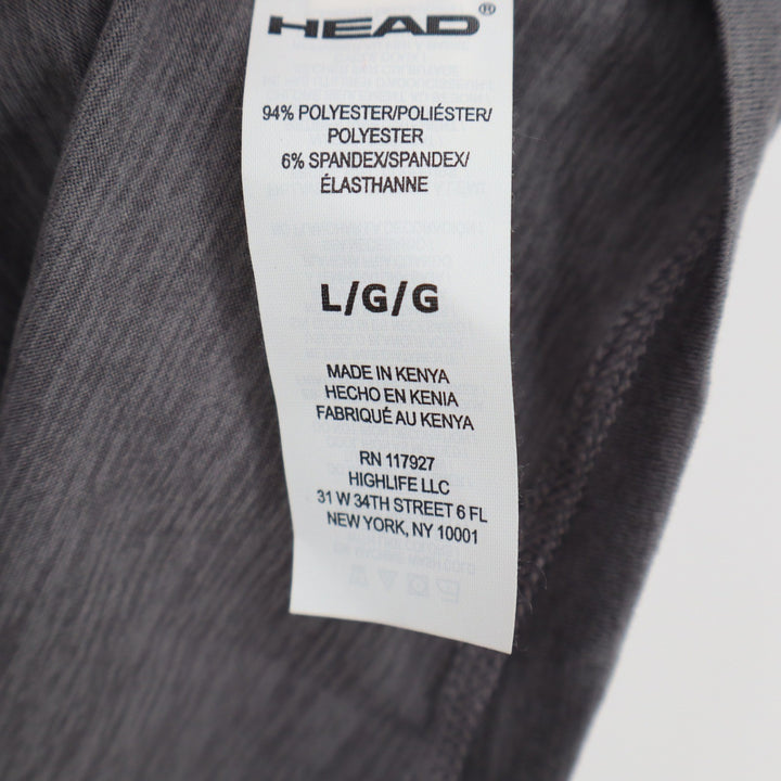 HEAD Womens Gambit Tee Quietshade Heather Gray Athletic Shirt L NEW