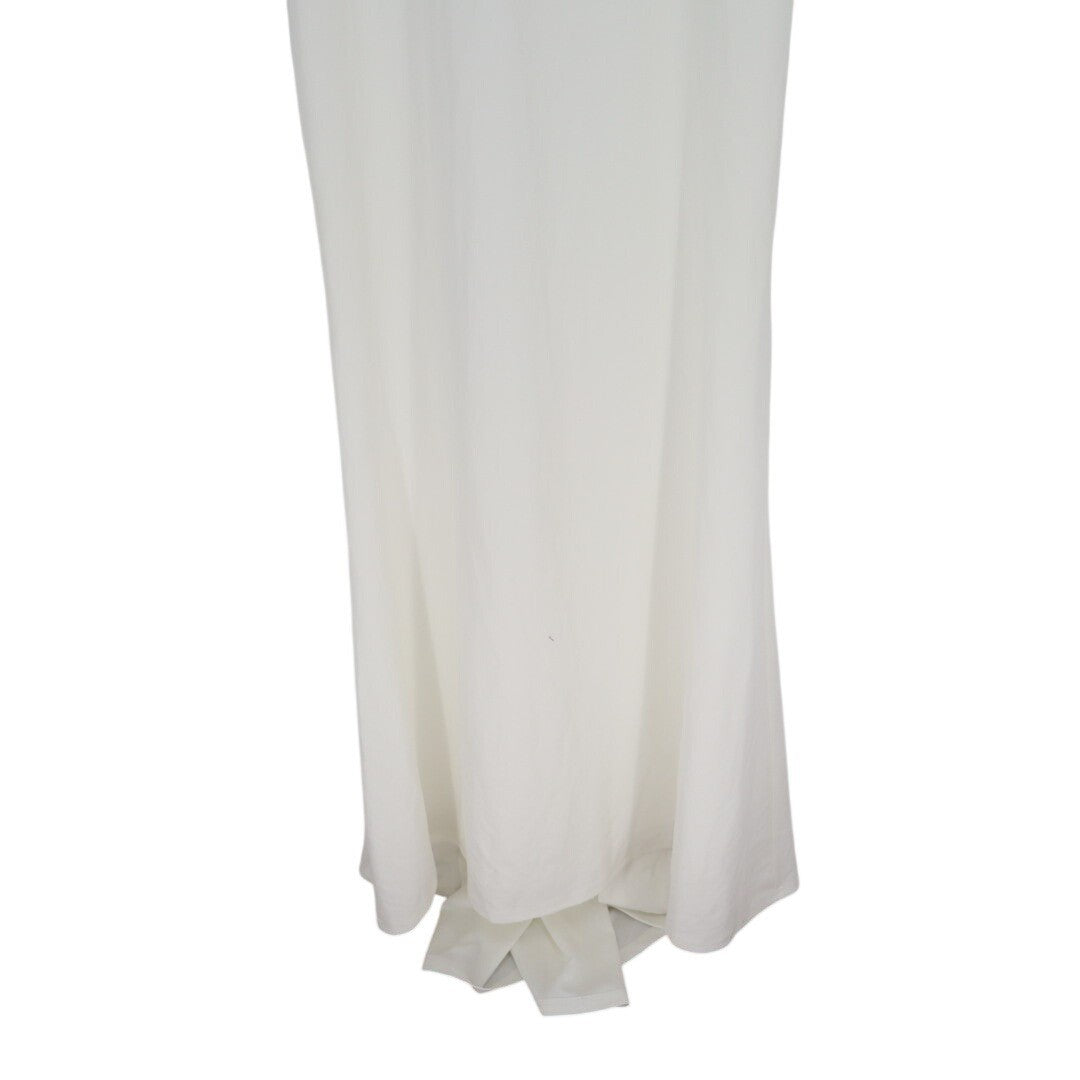 Lulus Feeling of Forever Maxi Dress Womens L White Back Button Spaghetti Strap