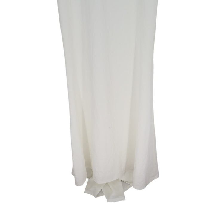 Lulus Feeling of Forever Maxi Dress Womens L White Back Button Spaghetti Strap