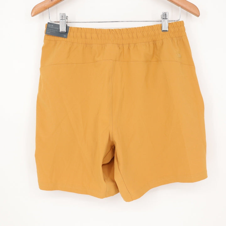 VRST Mens All-In Short 7" Unlined Palomino Gold Yellow Stretch Athletic Small