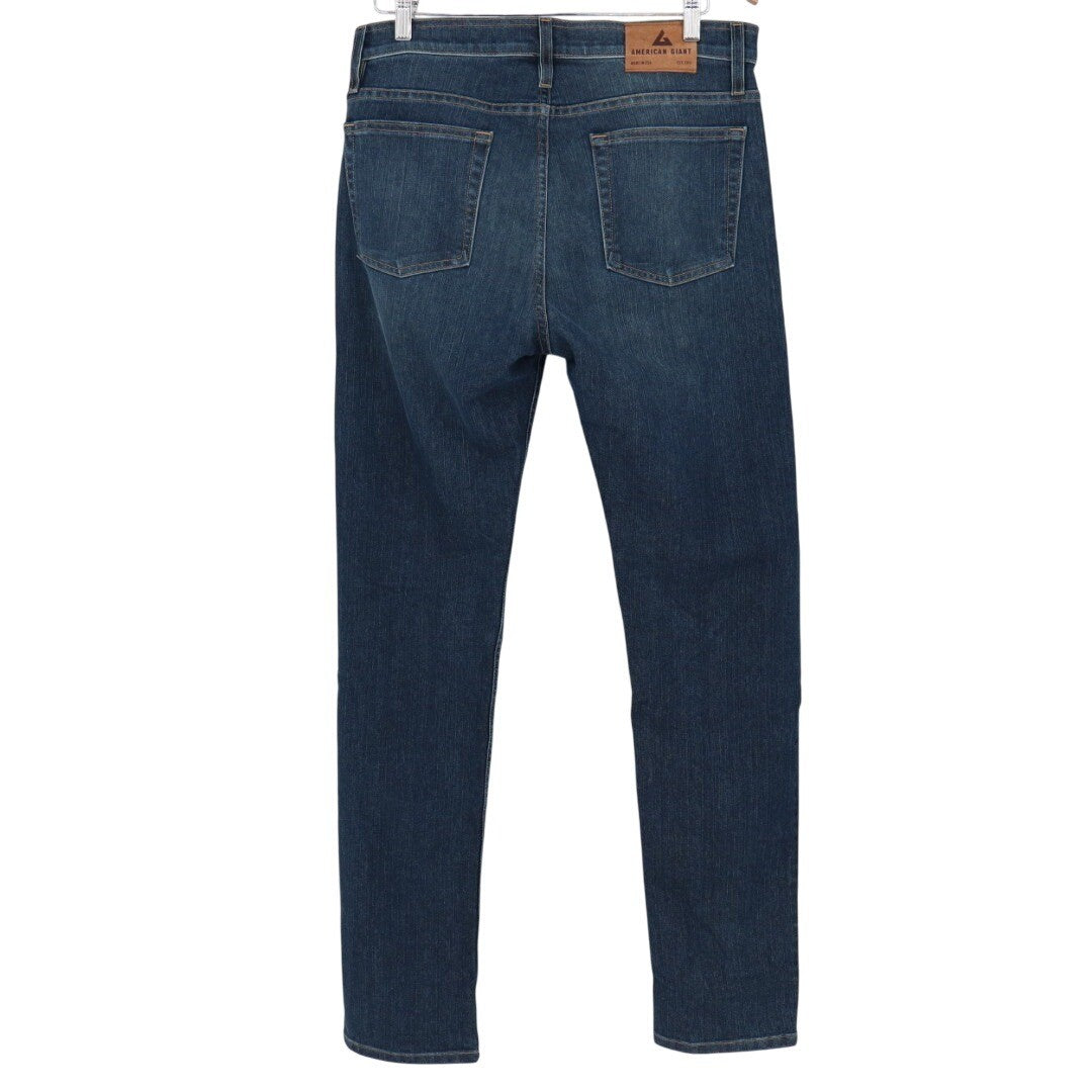 American Giant Dakota Stretch Denim Straight Fit Jeans Dark Wash Mens 32X34