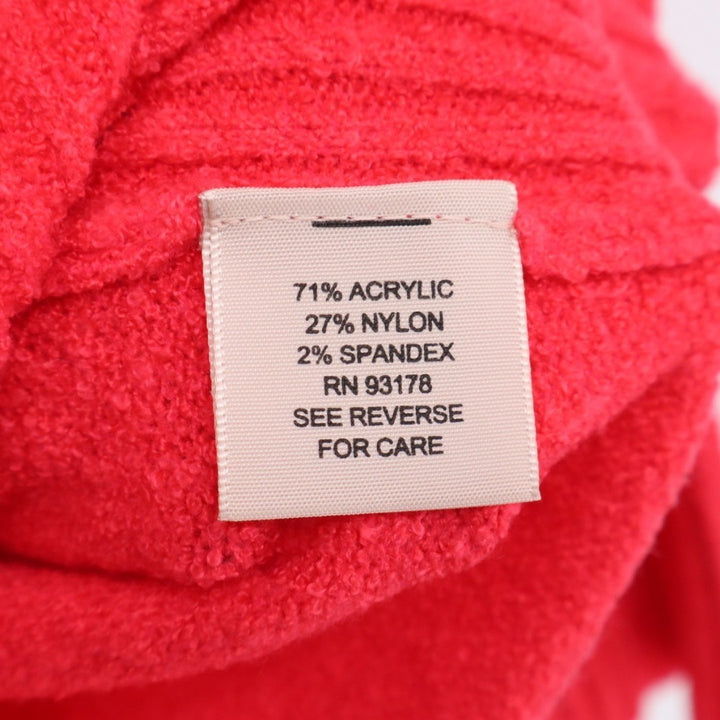Philosophy Republic Clothing Sweater Womens Small Red Knit Drawstring Wrap Neck