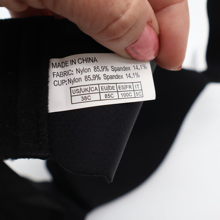 Unbranded Bra Womens 38C Seamless Push-Up Black Wireless Padded New