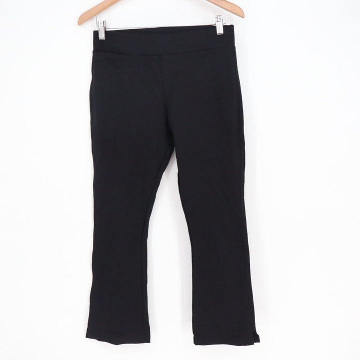American Giant Ponte Kick Flared Pants Womens 8 Super Black Stretch Cropped