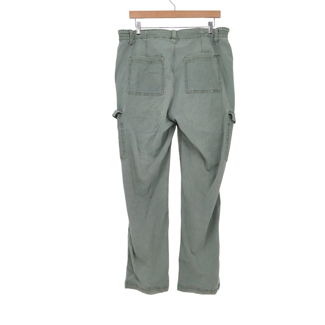 American Eagle Outfitters Womens 14 Green Cargo Pants Stretch Regular