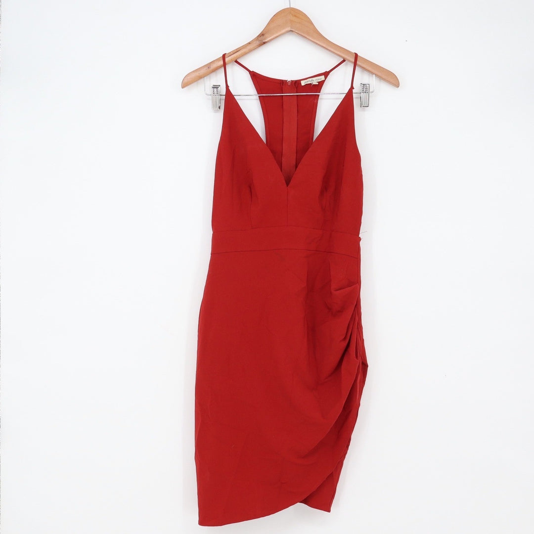 Charlotte Russe Dress Women S Red Strappy Racerback Tulip Good