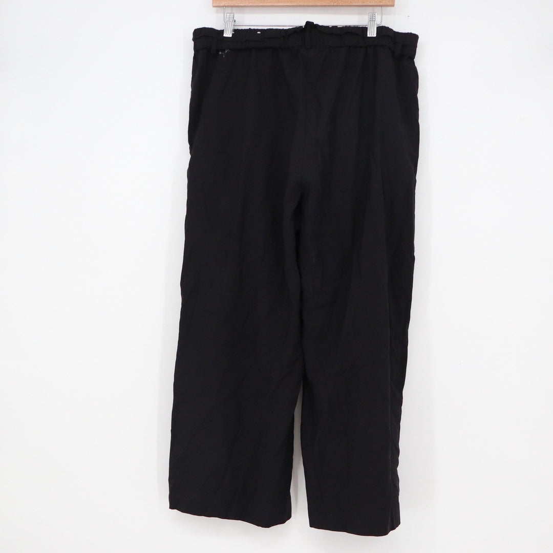 Ann Taylor Factory Black Wide Leg Paperbag Waist Cropped Pants XL