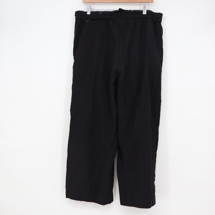 Ann Taylor Factory Black Wide Leg Paperbag Waist Cropped Pants XL