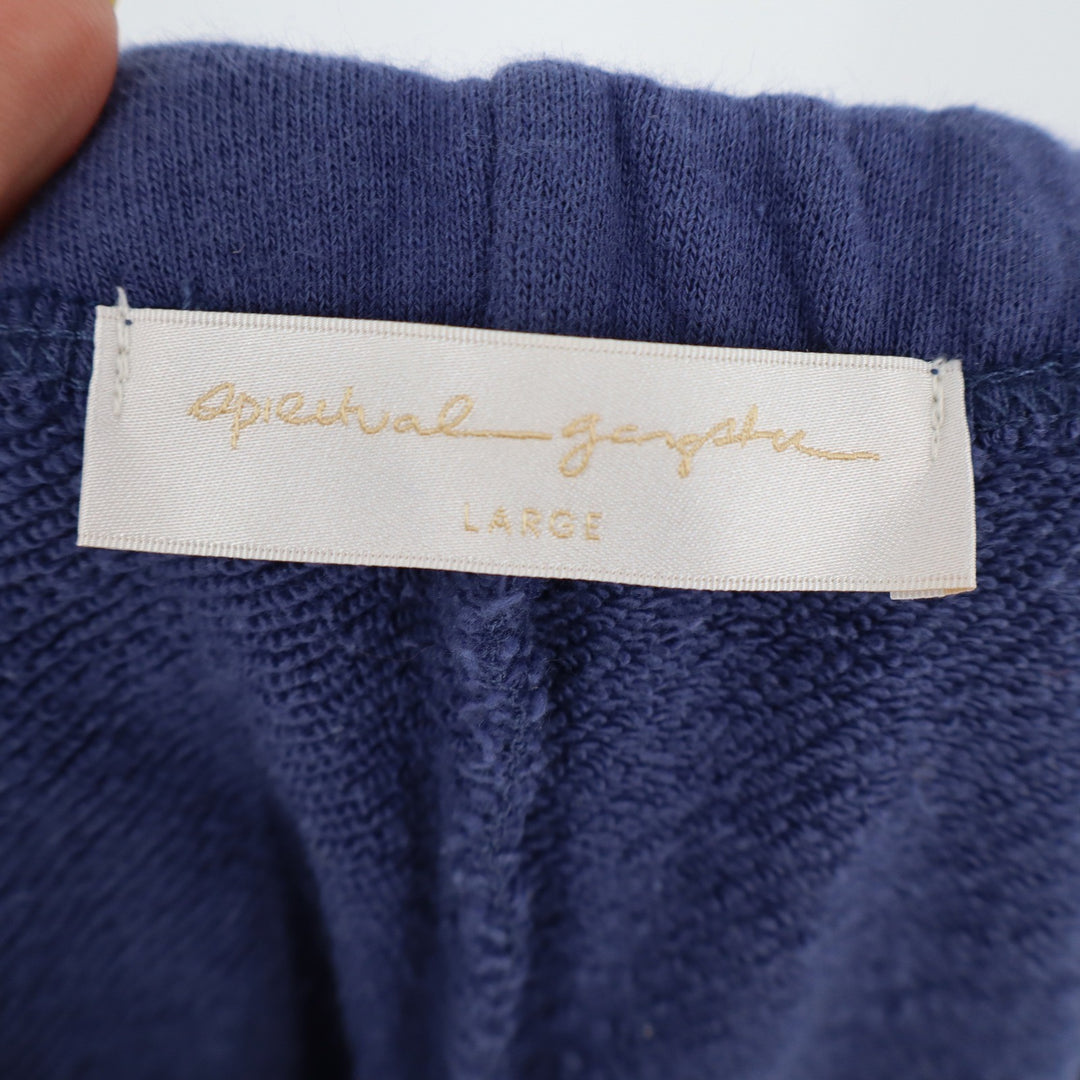 Spiritual Gangster Heart Luna Sweatpant Indigo Blue Heart Graphic Joggers Large