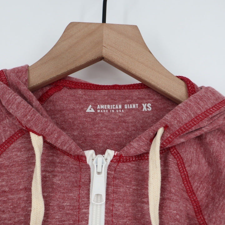 American Giant Women's Lightweight Full Zip Size XS Made In USA