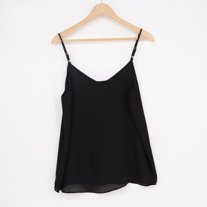Honey Punch Camisole Tank Top Womens Medium Black Adjustable Spaghetti Strap