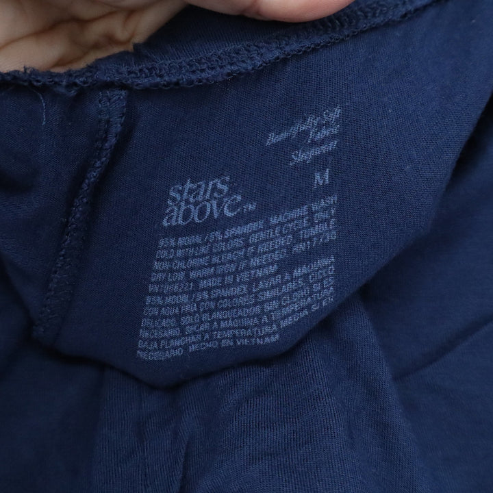 Stars Above Navy Blue Beautifully Soft Pajama Set Short Sleeve Shorts Medium