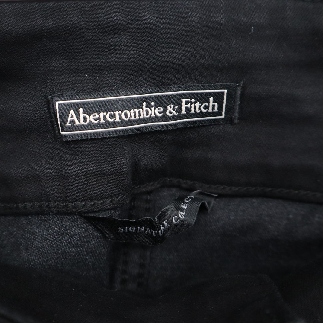 Abercrombie & Fitch High Rise Super Skinny Jeans Womens 27 Black Exposed Button