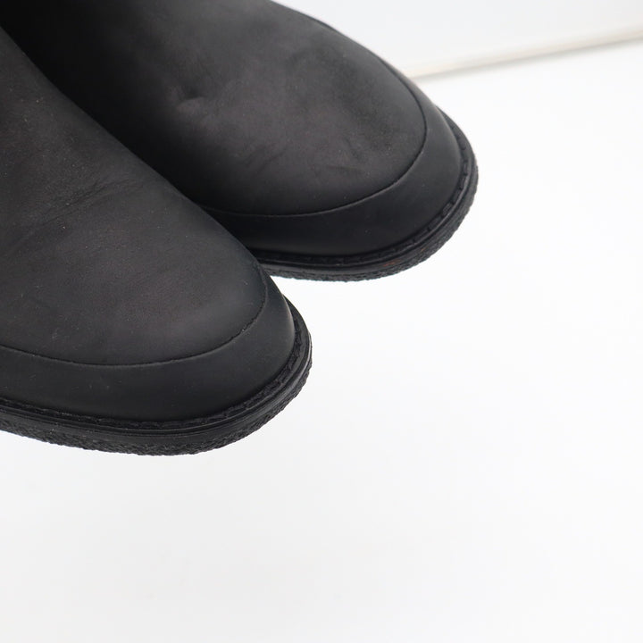 Sperry Top-Sider Black Leather Ankle Boots Womens 8.5 Zip Block Heel