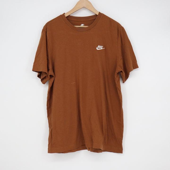 Nike Mens The Nike Tee Short Sleeve Cotton T-Shirt Brown Large