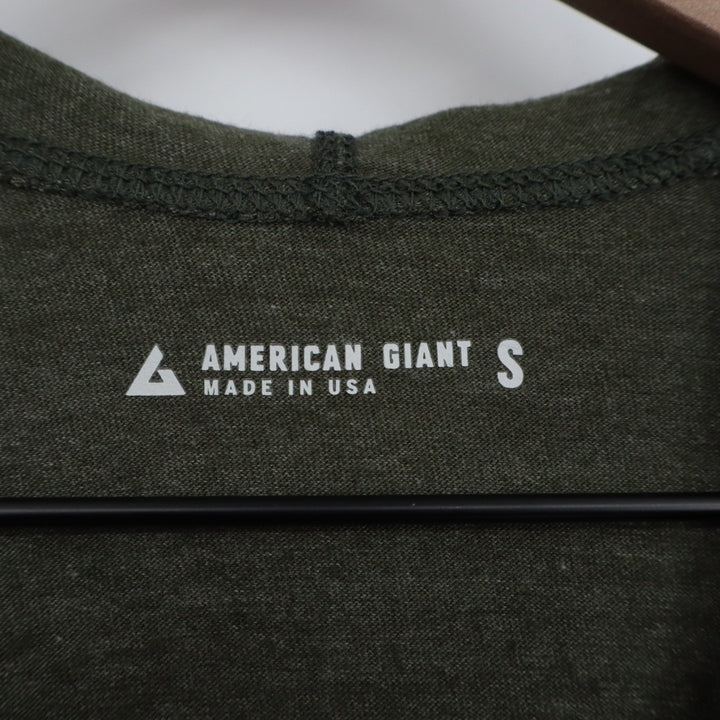 American Giant Lightweight Full Zip Hoodie Womens Small Forest Night Heather