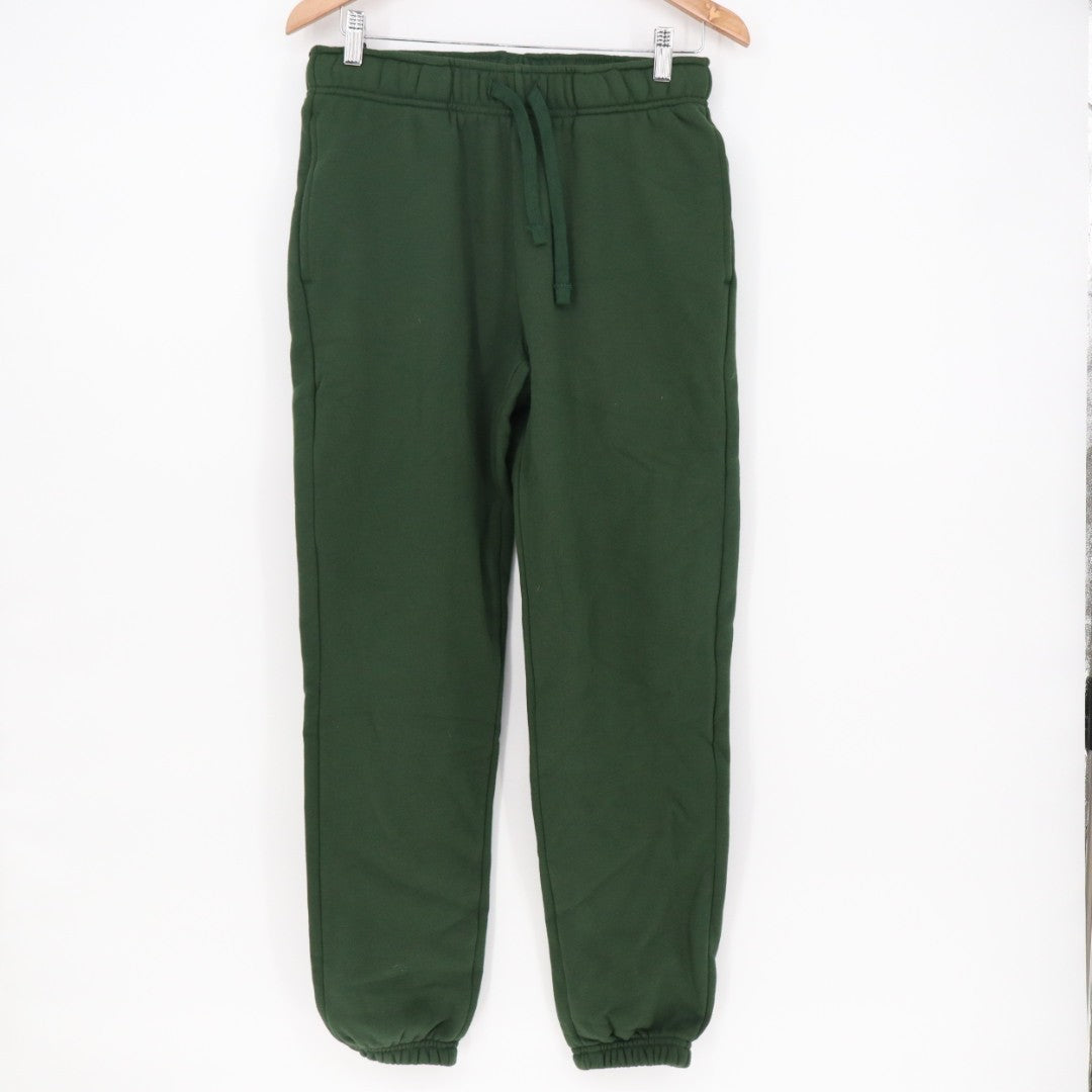American Giant Sweatpants Womens XS Green Cotton Fleece Drawstring Wasit Tapered