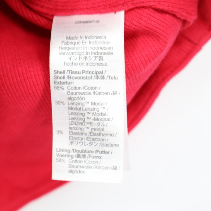 Madewell Squareneck Tank Top Women XS Red Cotton Stretch Spaghetti Strap Ribbed